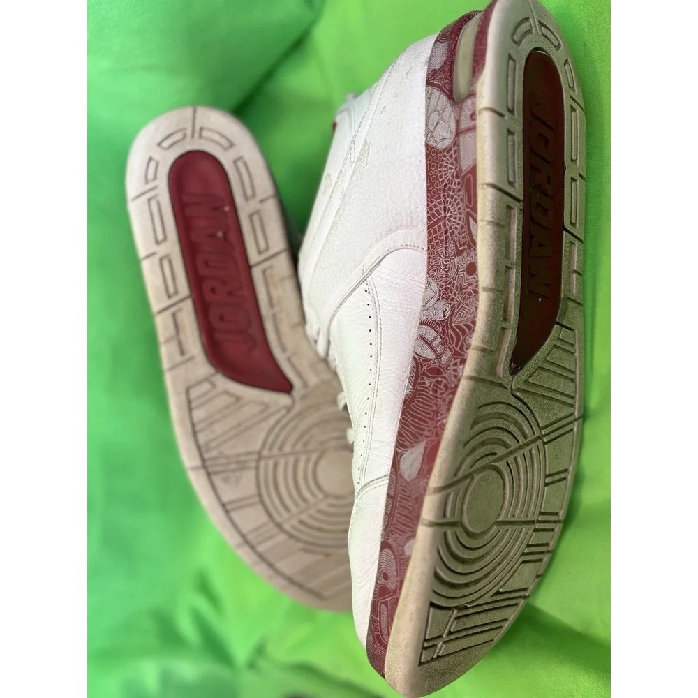 Air Jordan 87 Classic Retro Basketball Sneaker White/Red Size 13 Mens 317770-106